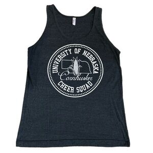 American Apparel Gray & White Nebraska Cornhuskers Cheer Squad Graphic Tank Top